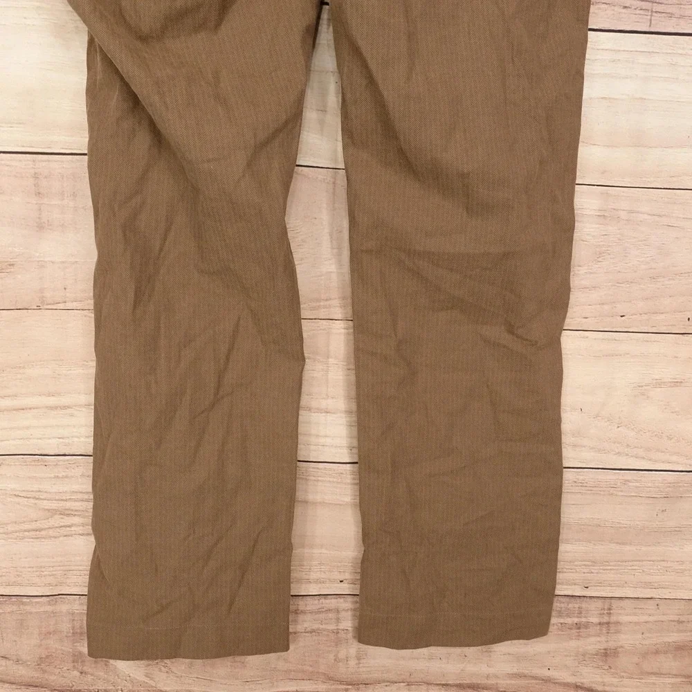 Banana Republic Pants Mens 34x30 Brown Cotton Chino Flat Front Casual Aiden Fit